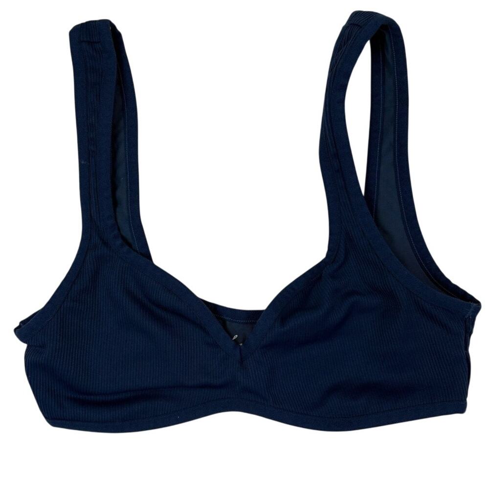 For Love & Lemons Ribbed Bra Navy Size M
